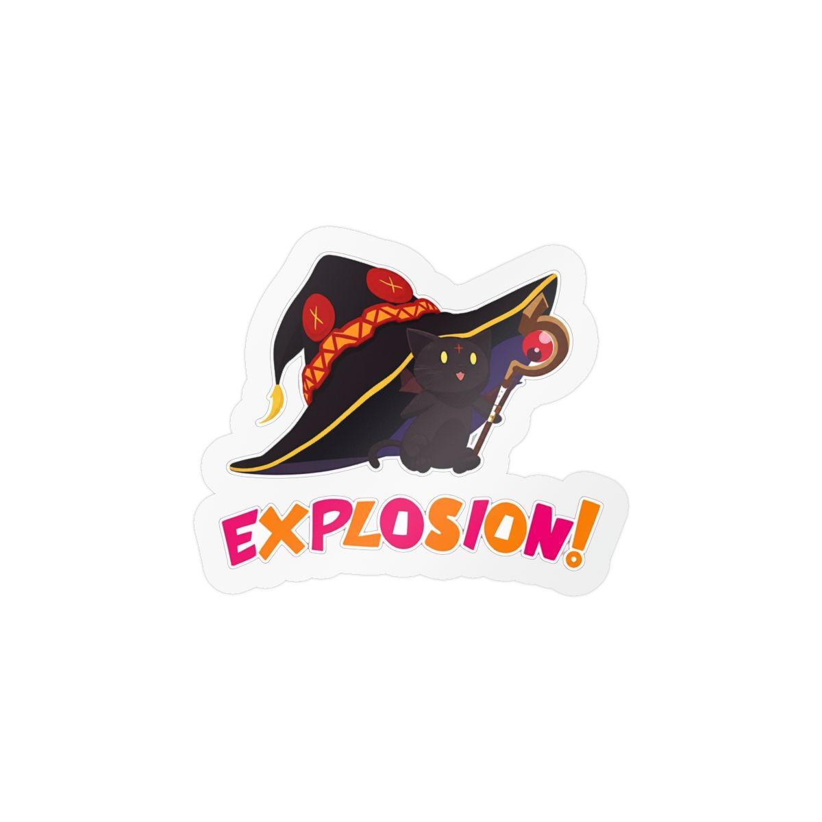 Konosuba Chomusuke - Explosion!!! Waterproof Vinyl Window Bumper Sticker Decal 5" - alternate angle 5, merchandise