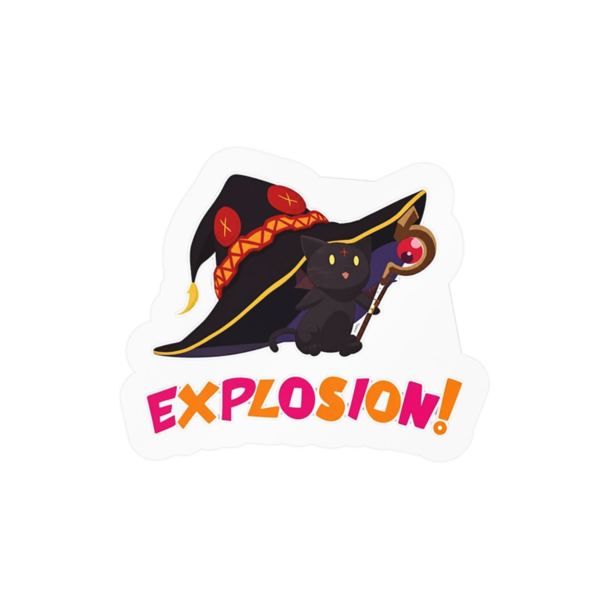 Konosuba Chomusuke - Explosion!!! Waterproof Vinyl Window Bumper Sticker Decal 5" - Official stickers merchandise