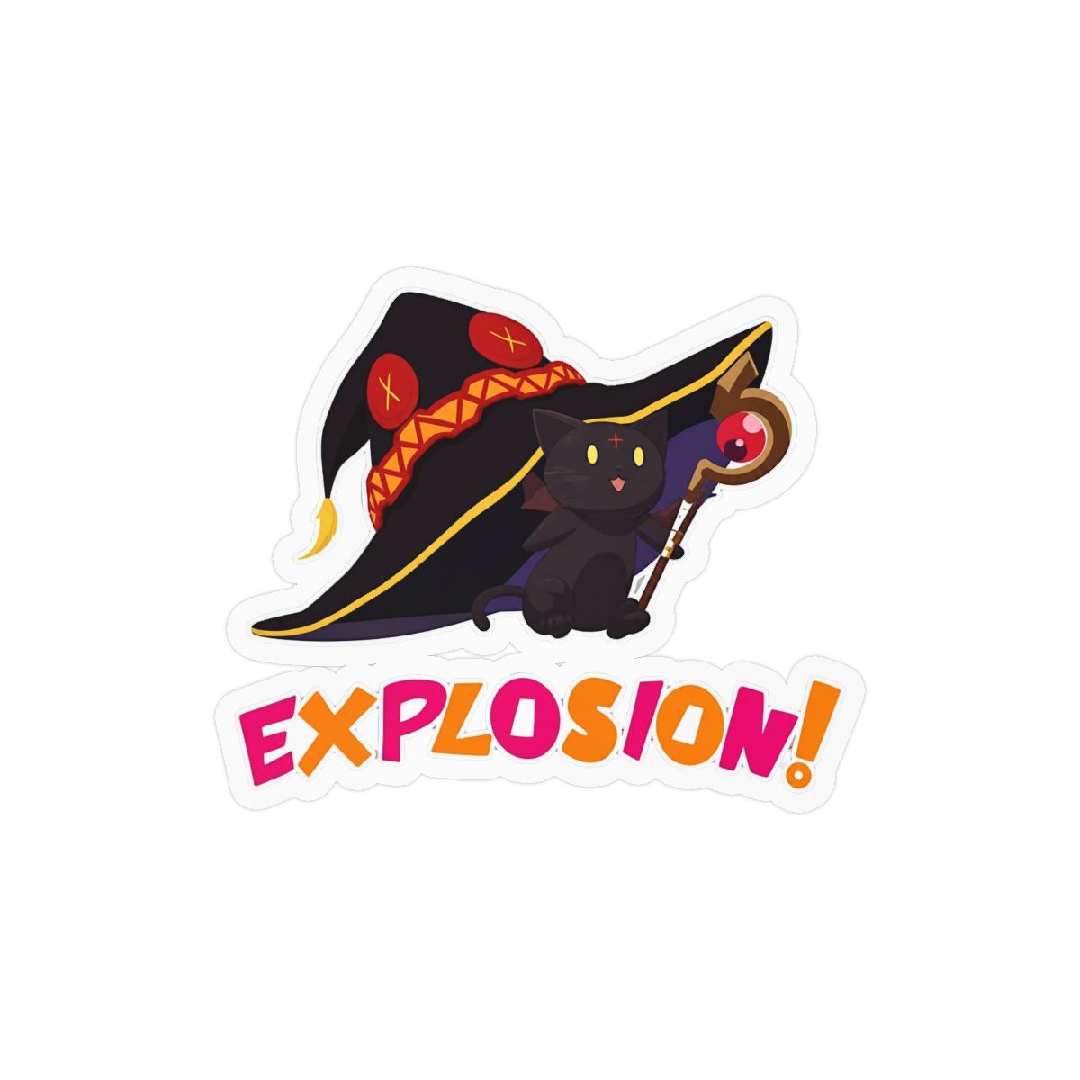 Konosuba Chomusuke - Explosion!!! Waterproof Vinyl Window Bumper Sticker Decal 5"