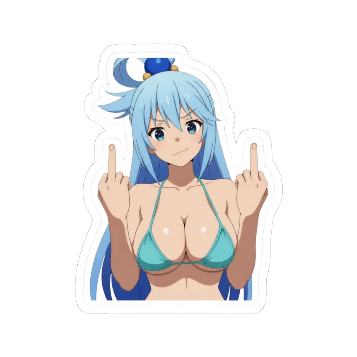 Anime Middle Finger - Aqua | Konosuba - Official Creator merchandise