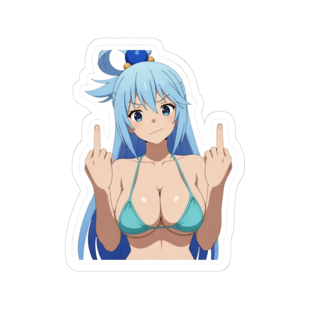 Anime Middle Finger - Aqua | Konosuba