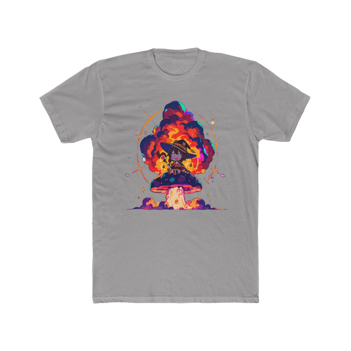 Megumin With Explosion And Mushroom T Shirt | Konosuba - alternate angle 2, merchandise