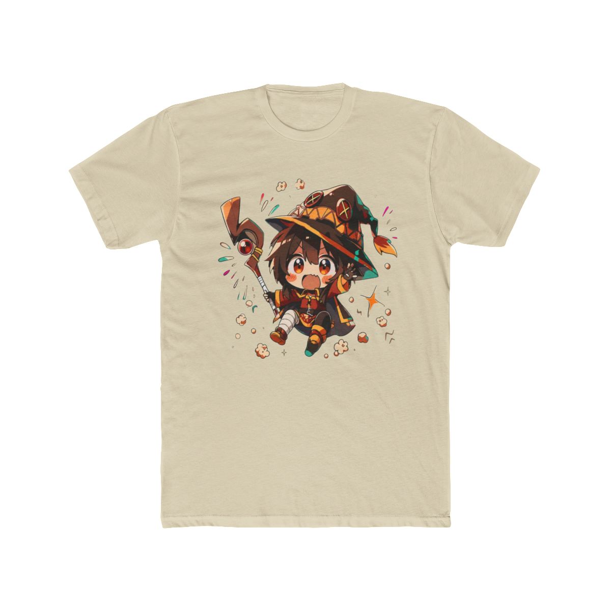 Chibi Megumin With Explosion Staff T Shirt | Konosuba - alternate angle 4, merchandise
