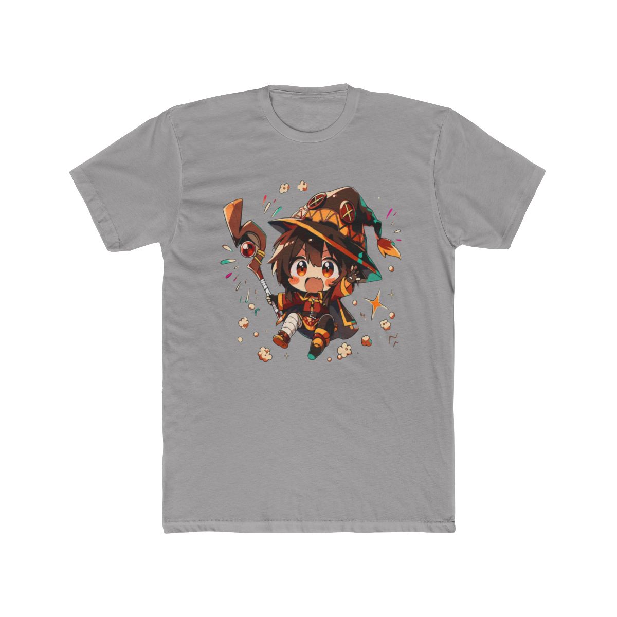 Chibi Megumin With Explosion Staff T Shirt | Konosuba - alternate angle 2, merchandise
